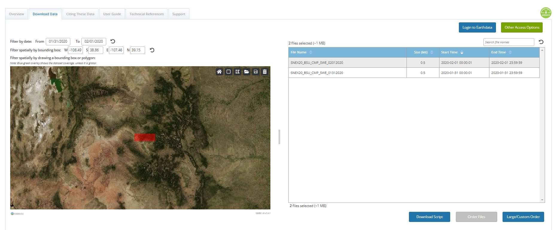 Accessing SnowEx Data At The NSIDC DAAC SnowEx Hackweek 2022